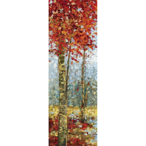 Crimson Woods I  Black Modern Wood Framed Art Print by Dolce, Carmen