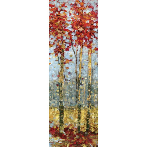 Crimson Woods II  White Modern Wood Framed Art Print by Dolce, Carmen