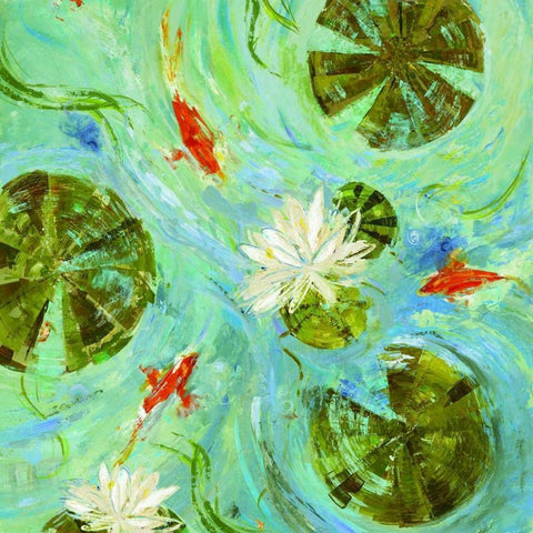 Aqueous White Modern Wood Framed Art Print by Dolce, Carmen