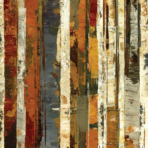 Red Amber I Black Modern Wood Framed Art Print with Double Matting by Dolce, Carmen