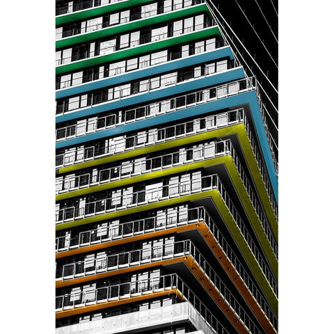 Rsinbow Bulding Story  Gold Ornate Wood Framed Art Print with Double Matting by Dulis, Peter