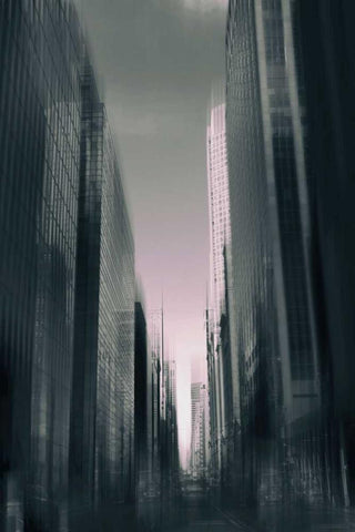 New York Noir White Modern Wood Framed Art Print with Double Matting by Jenney, Jessica