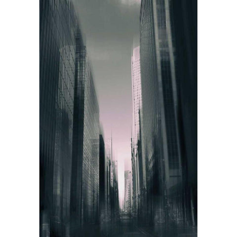 New York Noir Black Modern Wood Framed Art Print by Jenney, Jessica