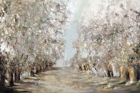Spring Blossoms Black Ornate Wood Framed Art Print with Double Matting by K, Ella