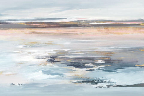 Beyond the Sea White Modern Wood Framed Art Print with Double Matting by Lera