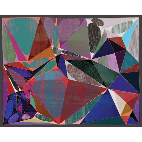 Starry Autumn Black Modern Wood Framed Art Print with Double Matting by Varrasso, Enrico