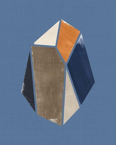 Moon Crystal II White Modern Wood Framed Art Print with Double Matting by Leonard, Sarah