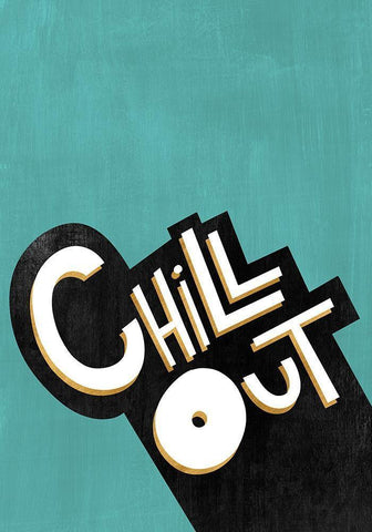 Chill Out  Black Ornate Wood Framed Art Print with Double Matting by Leonard, Sarah
