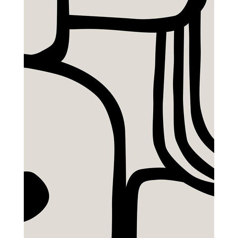 Detour II Black Modern Wood Framed Art Print with Double Matting by Leonard, Sarah