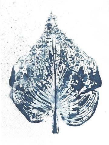 Beginning in Blue VIII White Modern Wood Framed Art Print with Double Matting by Evans, Amy