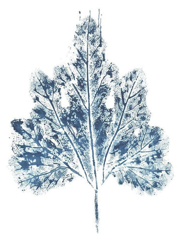 Beginning in Blue IX White Modern Wood Framed Art Print with Double Matting by Evans, Amy