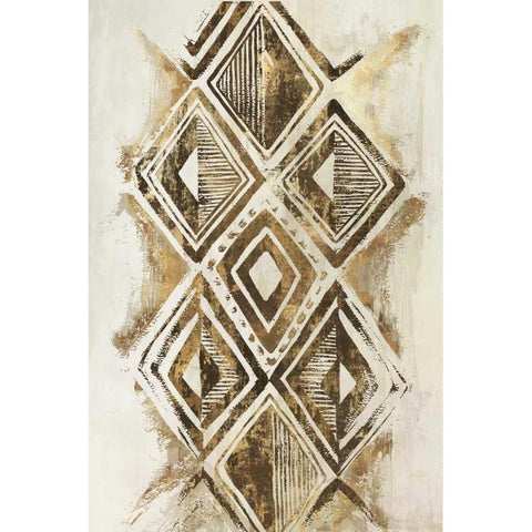 African Diamonds White Modern Wood Framed Art Print by Watts, Eva