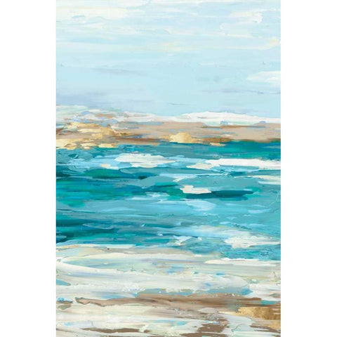 Sea Side I Black Modern Wood Framed Art Print with Double Matting by Watts, Eva