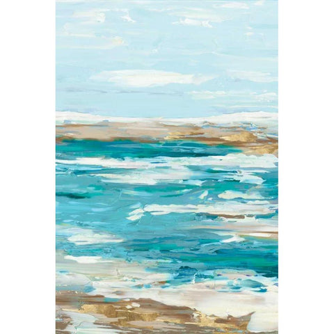 Sea Side II Black Modern Wood Framed Art Print by Watts, Eva