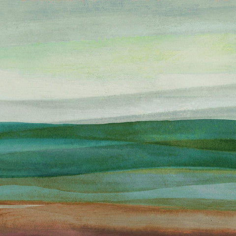 Shoreside I Gold Ornate Wood Framed Art Print with Double Matting by Watts, Eva