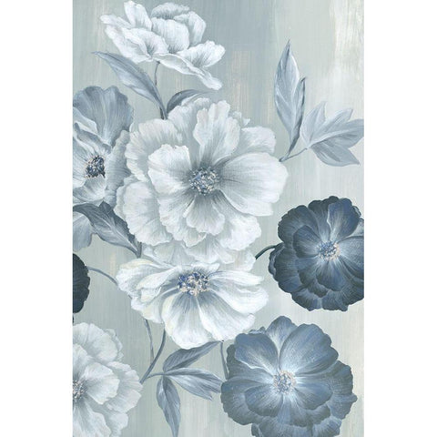 Delicate Blooms I White Modern Wood Framed Art Print by Watts, Eva