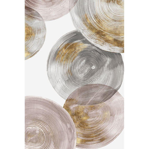 Spiral Rings III  White Modern Wood Framed Art Print by Watts, Eva