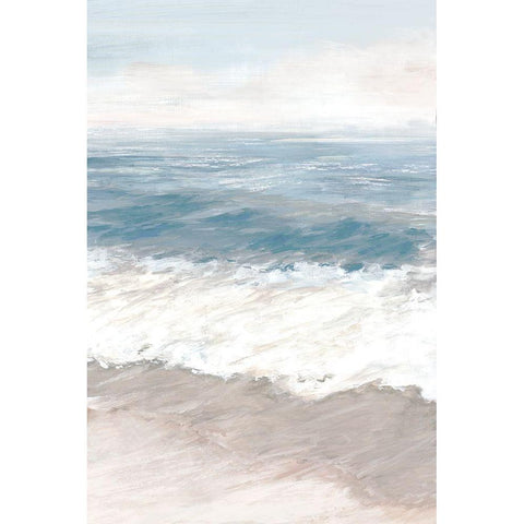 Warm Waves Black Modern Wood Framed Art Print by Watts, Eva