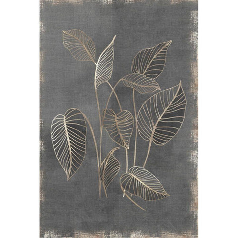 Gilded Botanical III Black Modern Wood Framed Art Print by Watts, Eva