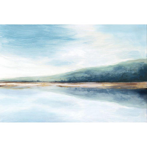 By the Water II Black Modern Wood Framed Art Print with Double Matting by Watts, Eva