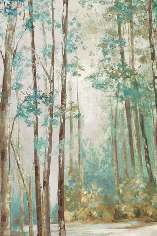 Deep Forest  White Modern Wood Framed Art Print with Double Matting by Watts, Eva