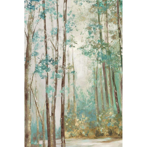 Deep Forest  Black Modern Wood Framed Art Print with Double Matting by Watts, Eva