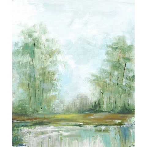 Jade Forest I White Modern Wood Framed Art Print by Watts, Eva