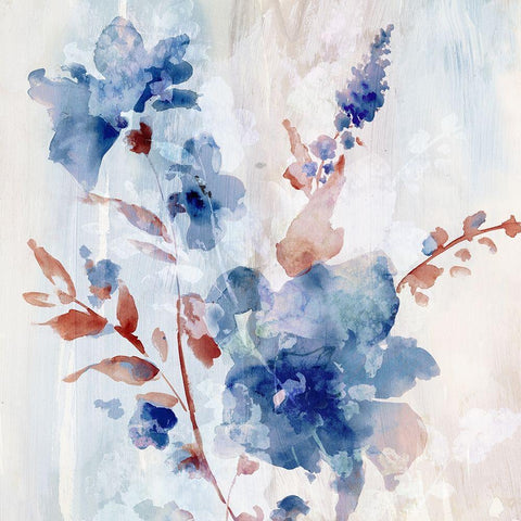 Flower Poetry II Black Modern Wood Framed Art Print by Watts, Eva