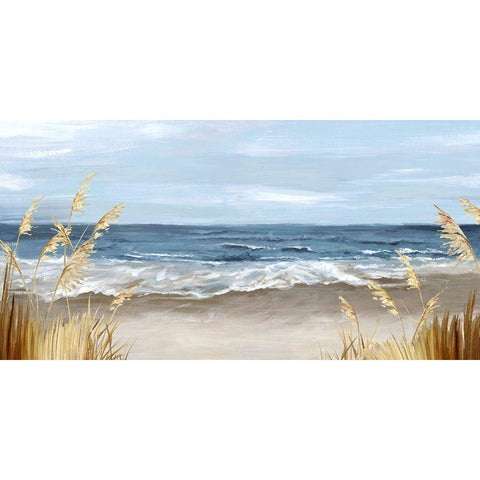 Untouched Beach Grass Gold Ornate Wood Framed Art Print with Double Matting by Watts, Eva