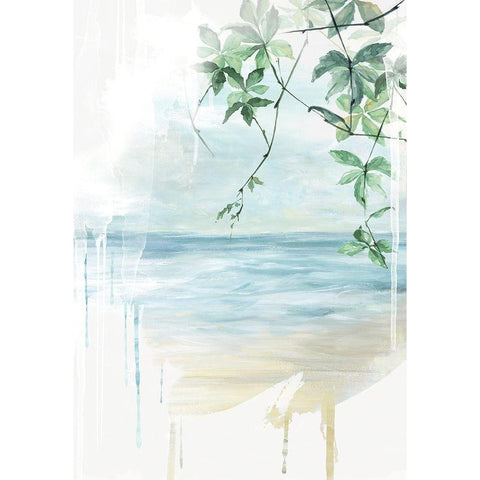 Paradise Dreams  White Modern Wood Framed Art Print by Watts, Eva