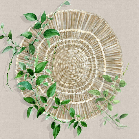 Wicker Vine I  White Modern Wood Framed Art Print by Watts, Eva