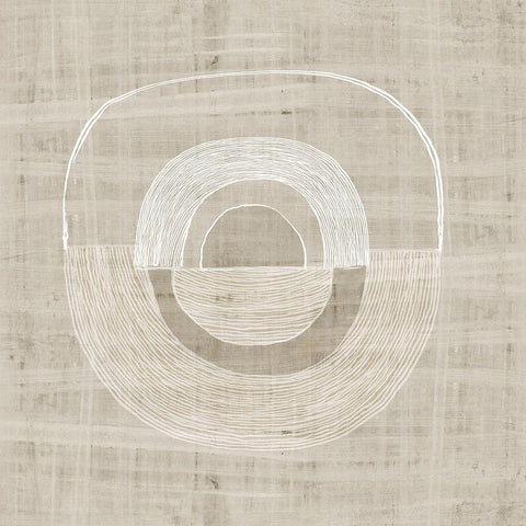 Organic Weave I  White Modern Wood Framed Art Print with Double Matting by Watts, Eva