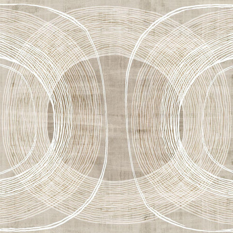 Organic Circles II White Modern Wood Framed Art Print by Watts, Eva