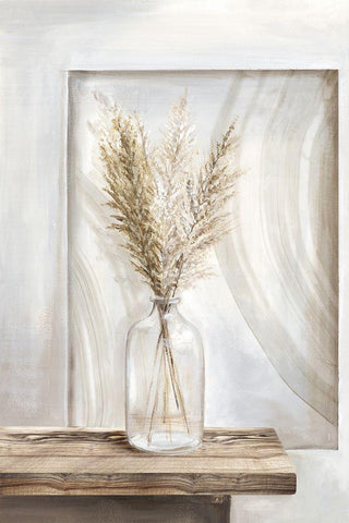 Dry Pampas Grass I  White Modern Wood Framed Art Print with Double Matting by Watts, Eva