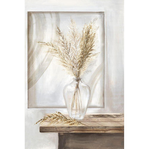 Dry Pampas Grass II White Modern Wood Framed Art Print by Watts, Eva