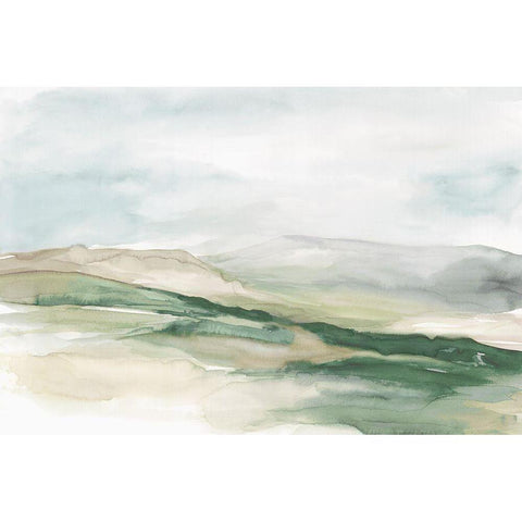 Soft Hills  White Modern Wood Framed Art Print by Watts, Eva