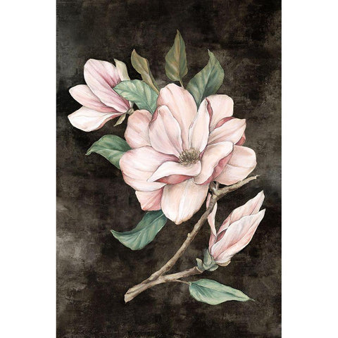 Pink Magnolia I Gold Ornate Wood Framed Art Print with Double Matting by Watts, Eva