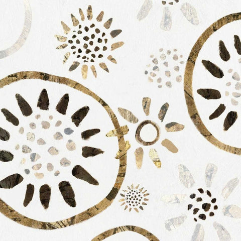 Garden of Gold I Black Modern Wood Framed Art Print by Isabelle Z