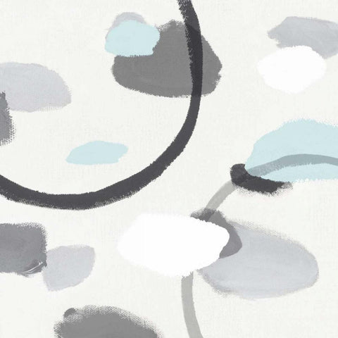 Grey I Black Modern Wood Framed Art Print with Double Matting by Isabelle Z