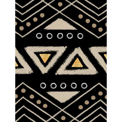 Motif II Black Modern Wood Framed Art Print by Isabelle Z