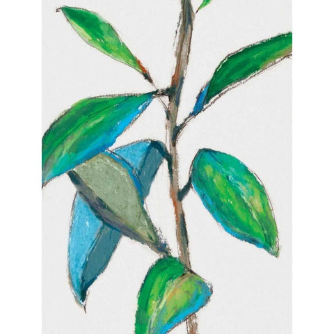 Greener Black Modern Wood Framed Art Print by Isabelle Z
