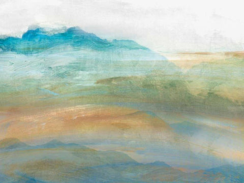 Panorama II White Modern Wood Framed Art Print with Double Matting by Isabelle Z