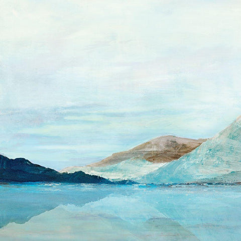 Coastal Mountains  Black Modern Wood Framed Art Print by Isabelle Z