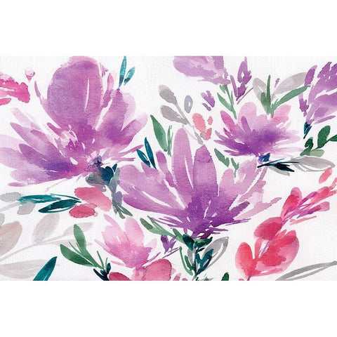 Purplicious Black Modern Wood Framed Art Print by Isabelle Z