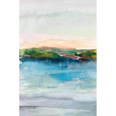 Depths I Black Modern Wood Framed Art Print by Isabelle Z