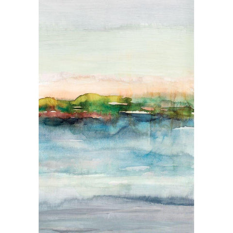 Depths II Black Modern Wood Framed Art Print with Double Matting by Isabelle Z