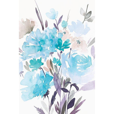 Summer Blooms I Gold Ornate Wood Framed Art Print with Double Matting by Isabelle Z