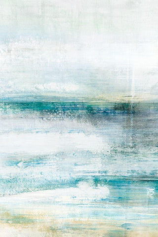 Waverly I White Modern Wood Framed Art Print with Double Matting by Isabelle Z