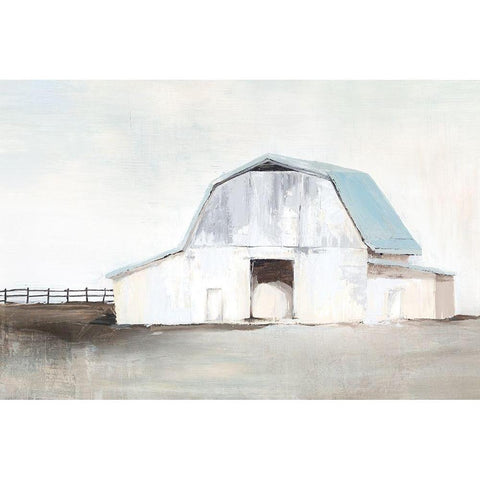 By The Barn I  Black Modern Wood Framed Art Print with Double Matting by Isabelle Z