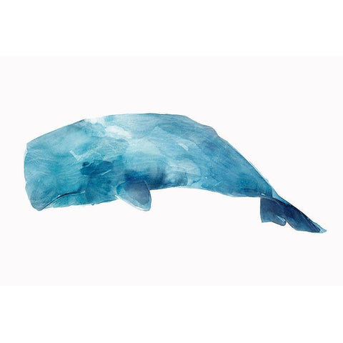 Whale Black Modern Wood Framed Art Print by Isabelle Z
